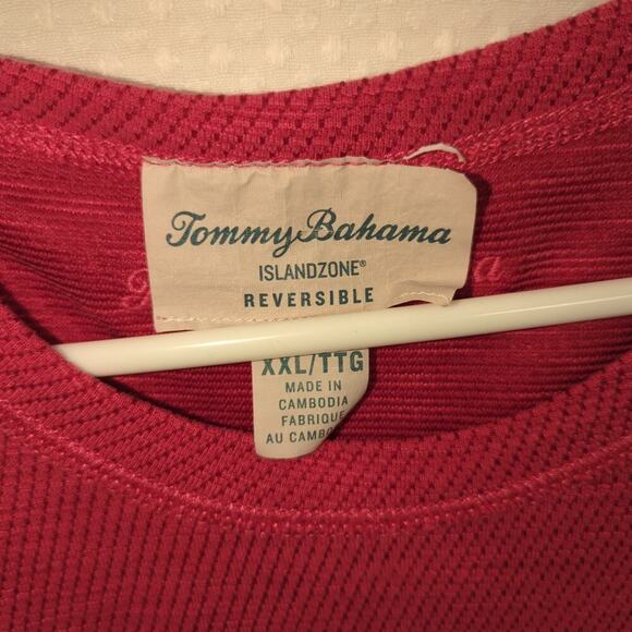 Tommy Bahama XXL Red IslandZone Reversible T-Shirt Modal Coolmax Short Sleeve - Picture 3 of 7